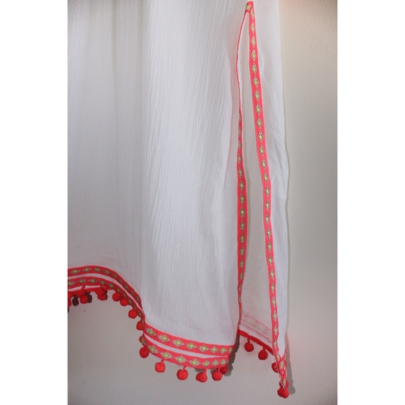 ASOS America & Beyond Grape Pom Beach Dress Caftan - Picture 8 of 10